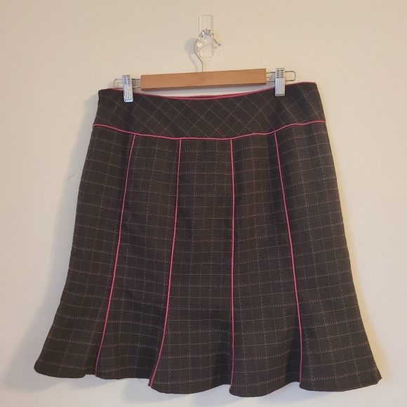 Nanette Lapore tailored wool  skirt brown and pink - Picture 11 of 16